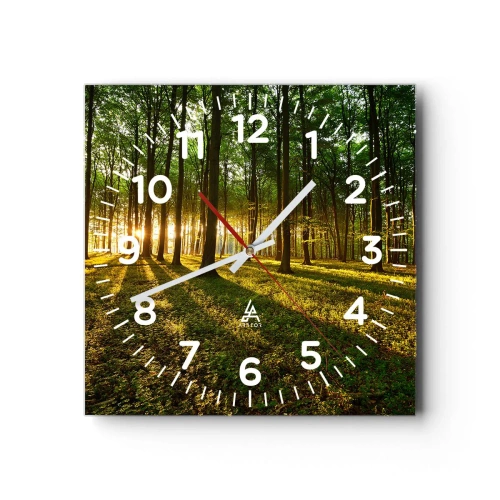 Ceas de perete - Ceas pe sticlă - Fotografia tuturor primăverilor - 40x40 cm