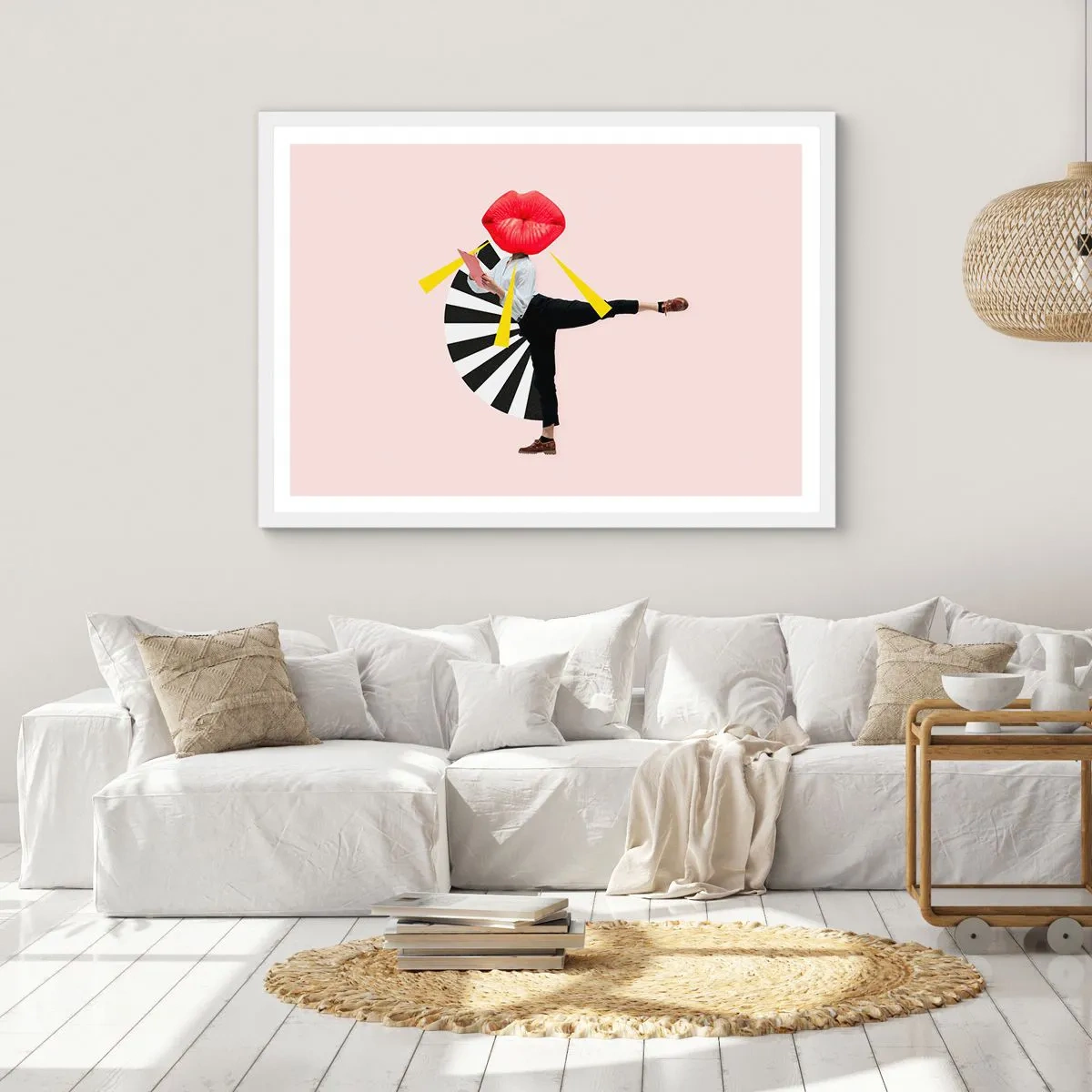 Poster în ramă albă - Artă pop suprarealistă - 91x61 cm