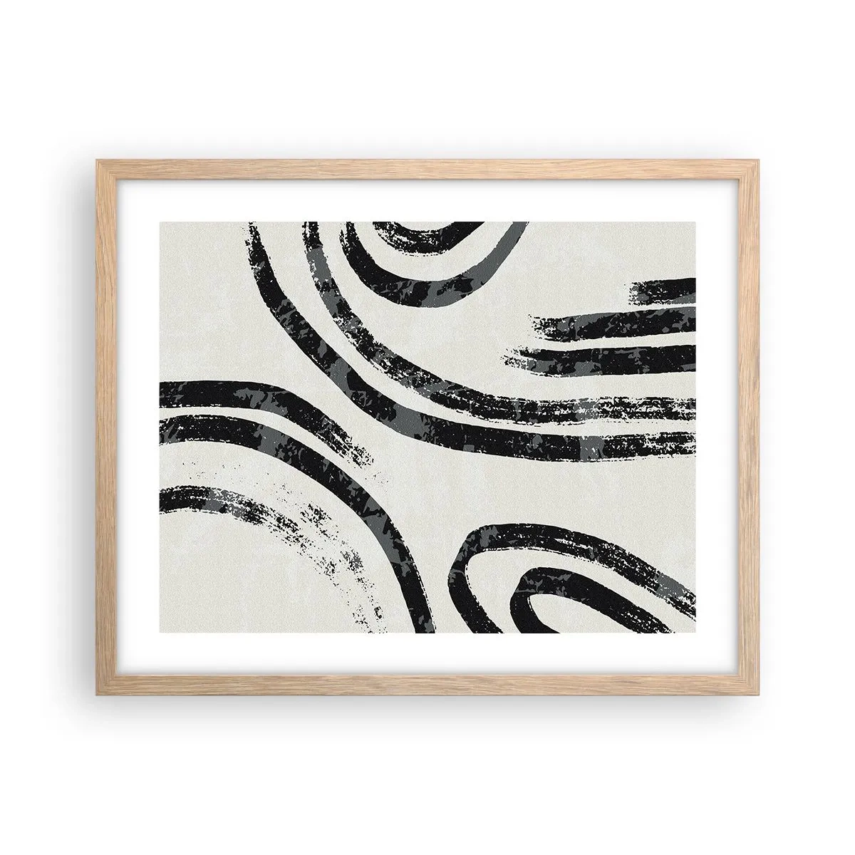 Poster în ramă de stejar deschis - Pe jumătate oprit - 50x40 cm