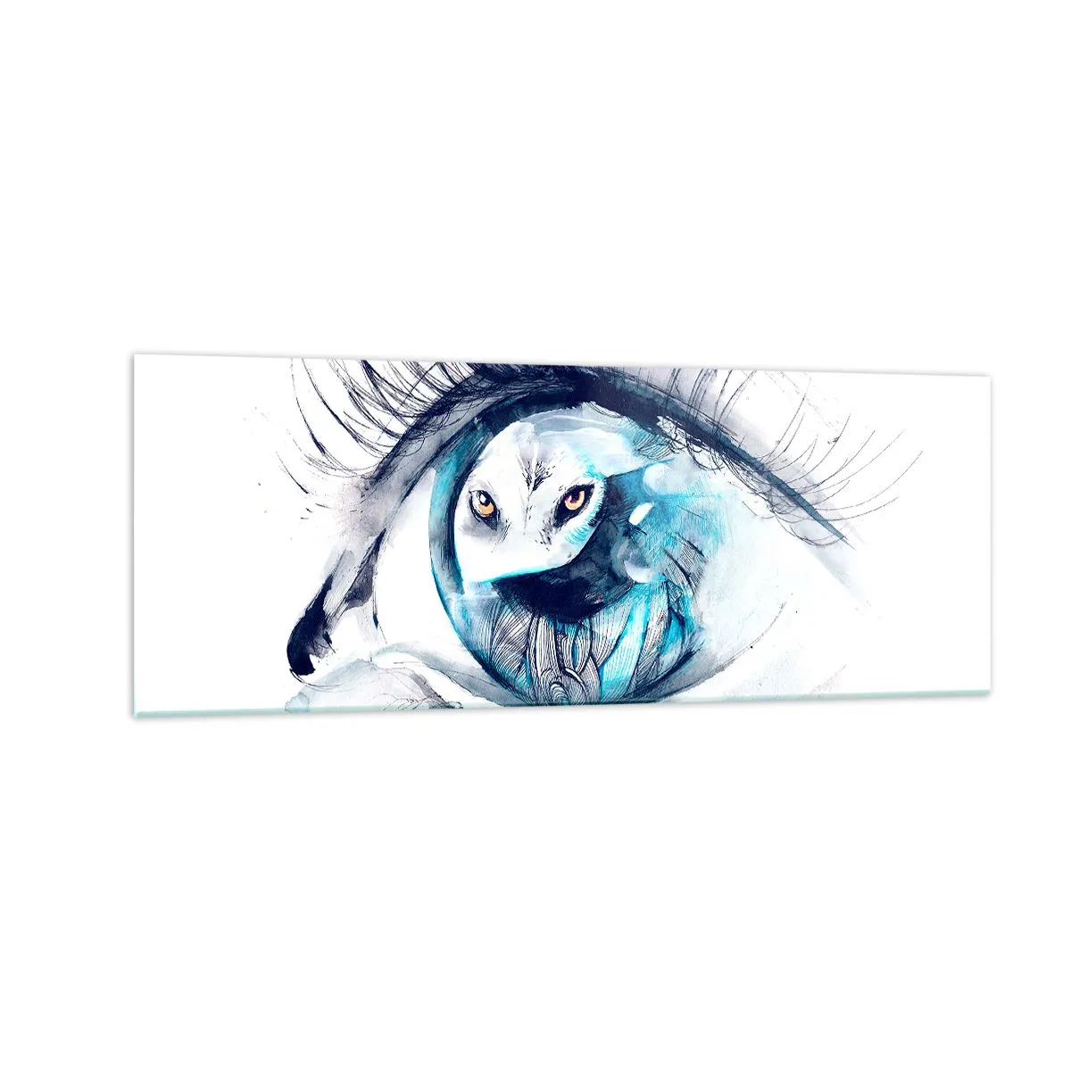 Tablou pe sticlă - Ochi în ochi cu sălbăticia - 140x50 cm
