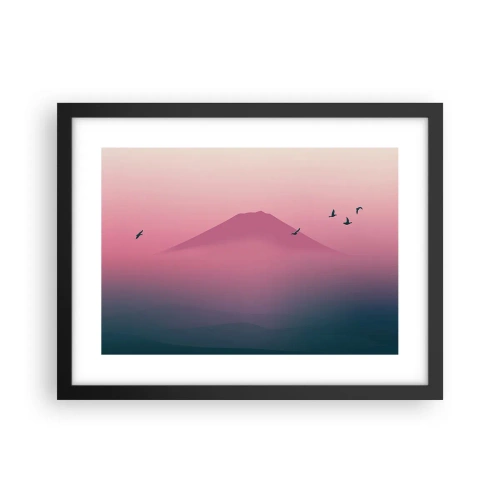 Poster în ramă neagră - Călători deasupra norilor - 40x30 cm