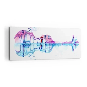 Tablou pe pânză - Îți voi aduce cântece de ploaie - 100x40 cm