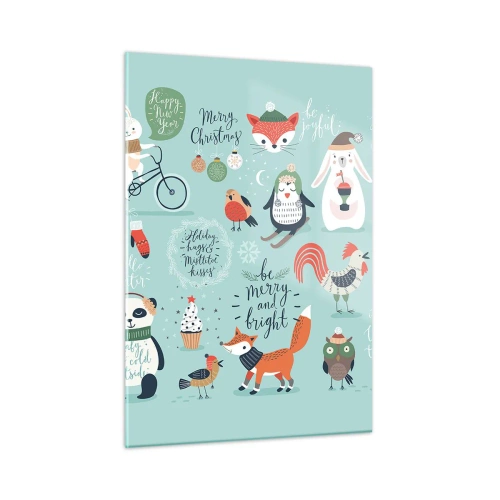 Tablou pe sticlă - Să nu se termine niciodată Crăciunul! - 50x70 cm