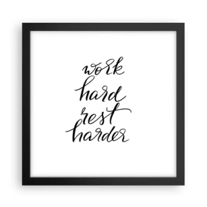 Poster în ramă neagră - Echilibrul vieții - 30x30 cm