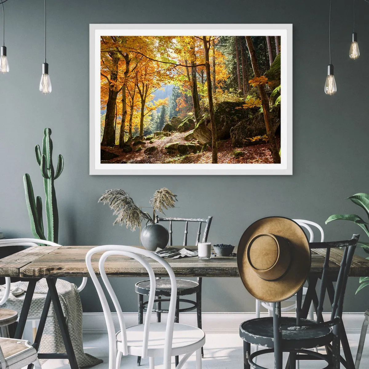 Poster în ramă albă - Timp de relaxare - 50x40 cm