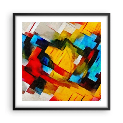 Poster în ramă neagră - Sandviș multicolor - 50x50 cm