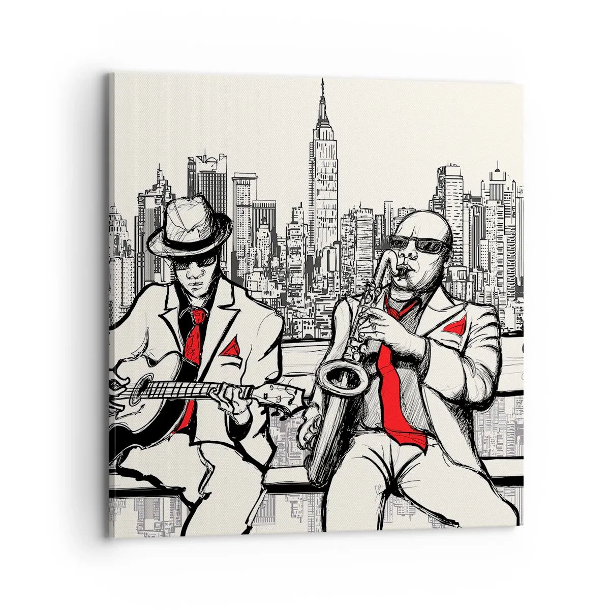 Tablou pe pânză - Improvizație la New York - 70x70 cm