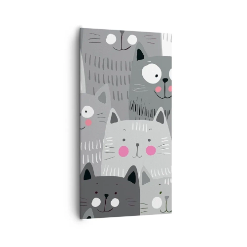 Tablou pe pânză - Lumea felină - 65x120 cm