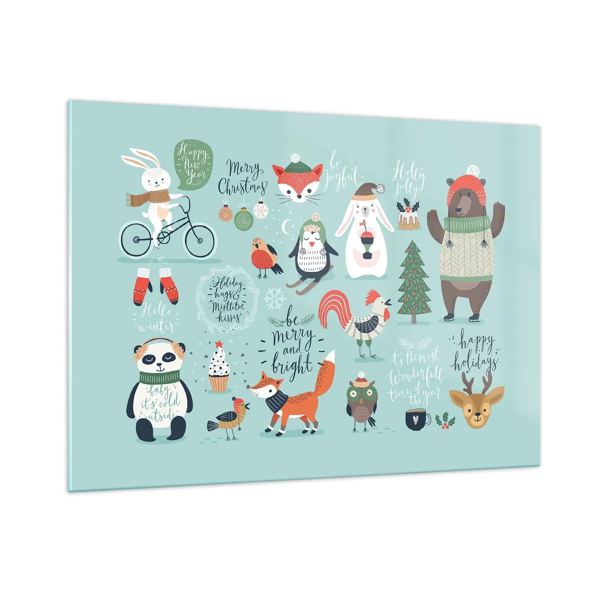 Tablou pe sticlă - Să nu se termine niciodată Crăciunul! - 100x70 cm