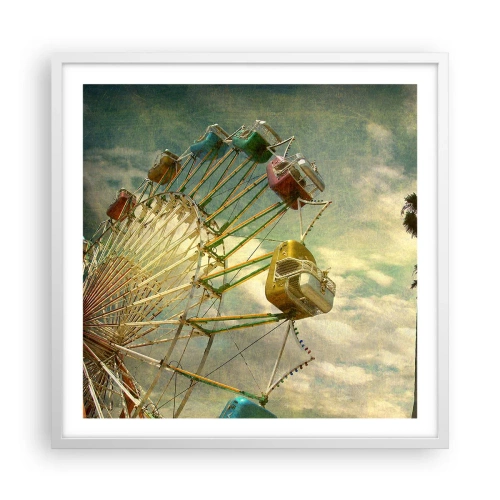 Poster în ramă albă - Hai la distracție… - 60x60 cm