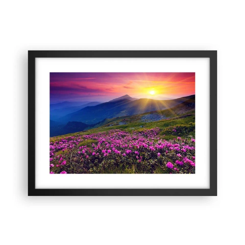 Poster în ramă neagră - ... Și peste tot în jur se simte un miros de jneapăn și parfum de ierburi... - 40x30 cm
