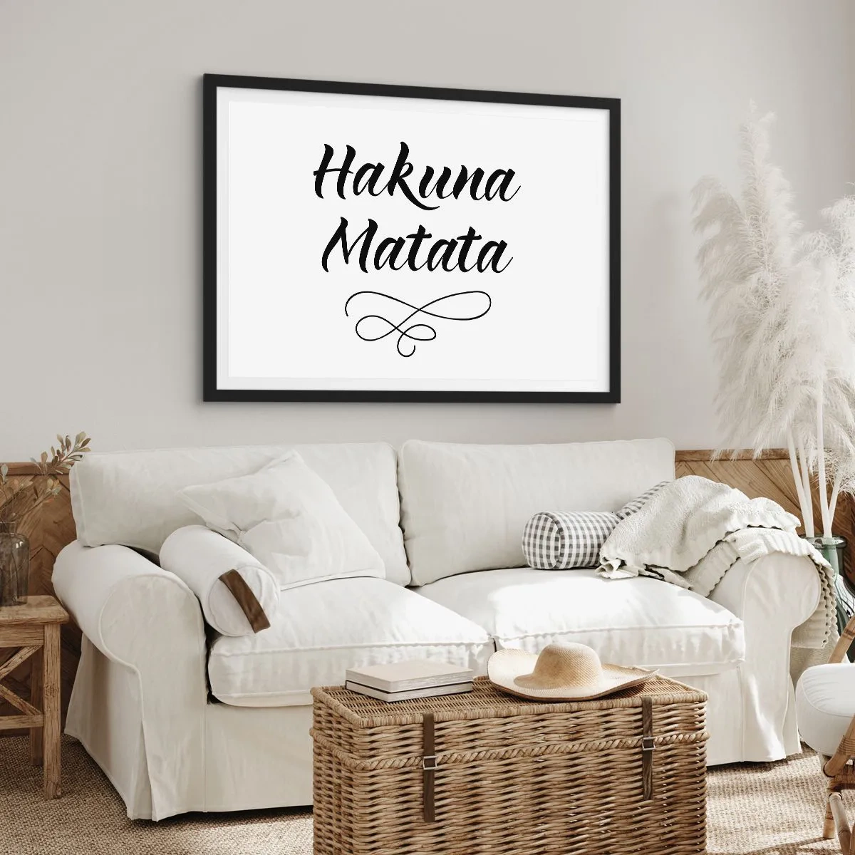 Poster în ramă neagră - Cel mai bun sfat - 70x50 cm