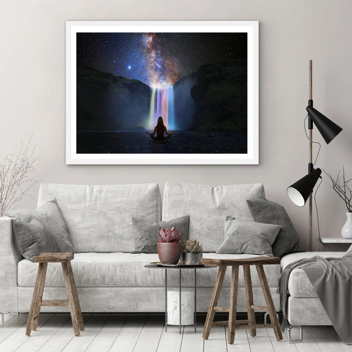 Poster în ramă albă - Armonie absolută - 40x30 cm
