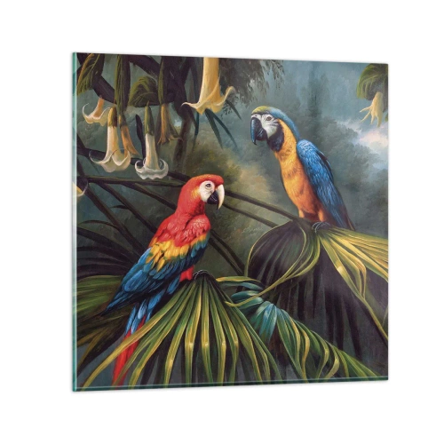 Tablou pe sticlă - Romantismul la tropice - 60x60 cm