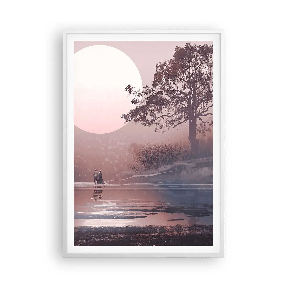 Poster în ramă albă - Minuni nocturne - 70x100 cm