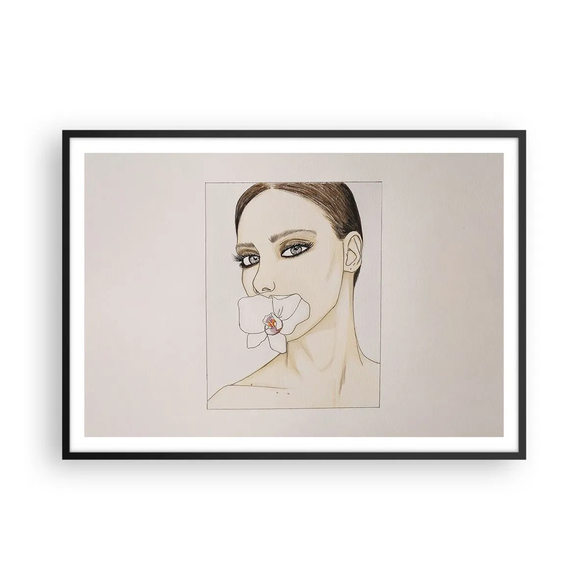 Poster în ramă neagră - Un simbol al eleganței și frumuseții - 100x70 cm