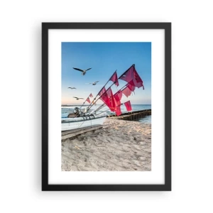 Poster în ramă neagră - O odihnă binemeritată - 30x40 cm