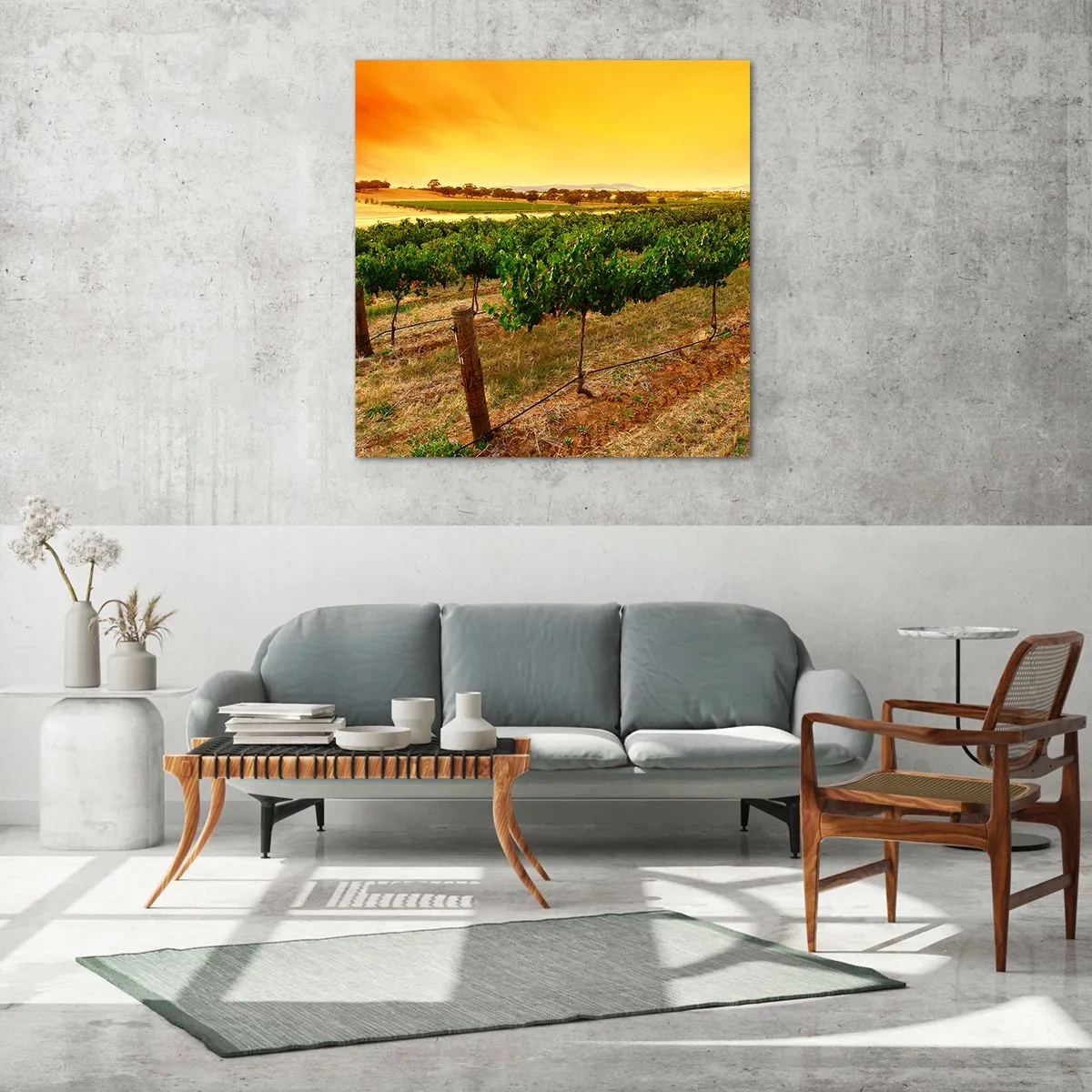 Tablou pe sticlă - Să bem soarele - 60x60 cm