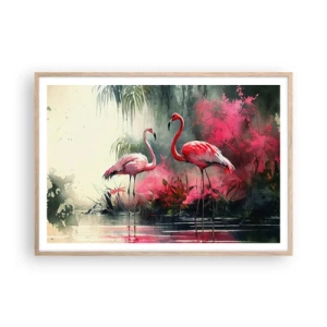 Poster în ramă de stejar deschis - O lecție de farmec natural - 100x70 cm
