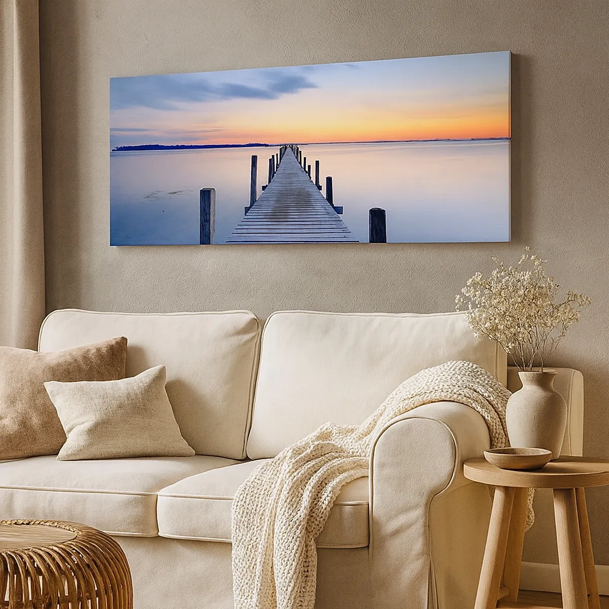 Tablou pe pânză - Calmul unui amurg senin - 30x30 cm