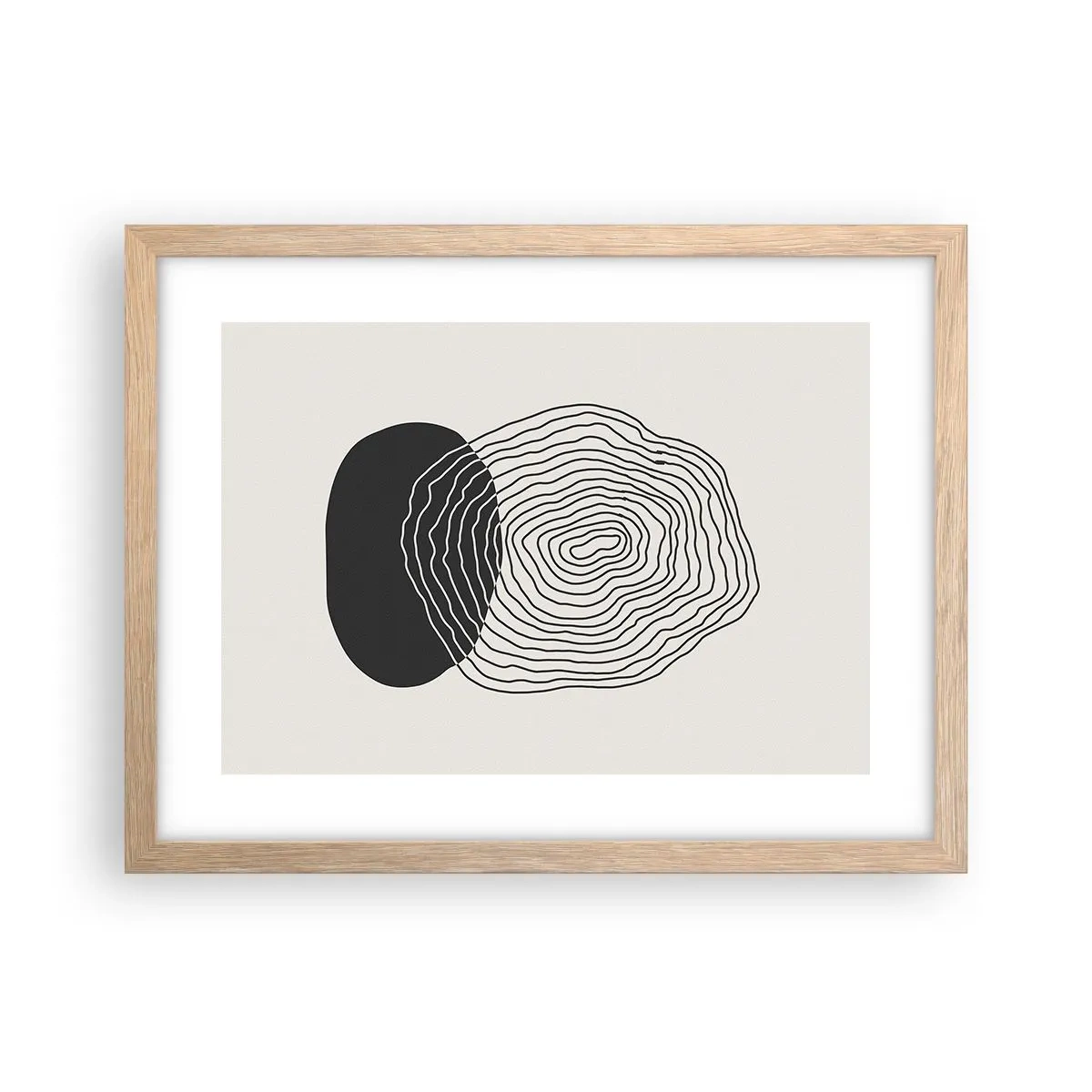 Poster în ramă de stejar deschis - Persistență și vibrațiile - 40x30 cm