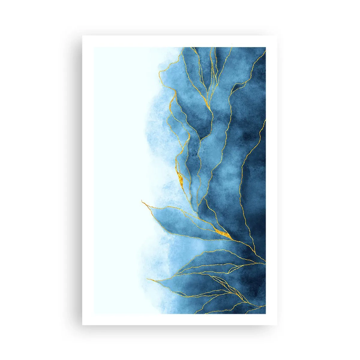 Poster - Albastru în aur - 61x91 cm