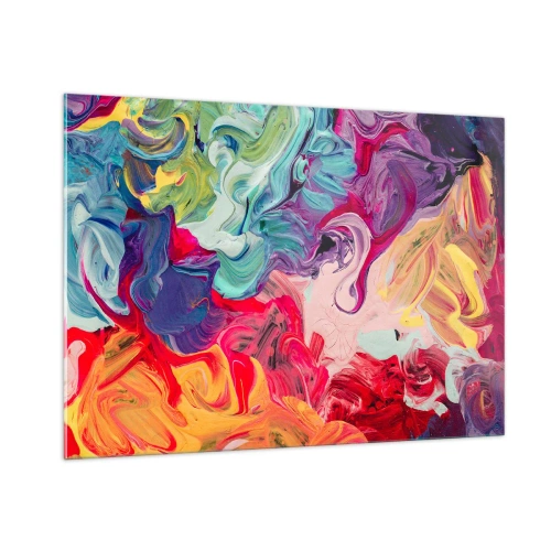 Tablou pe sticlă - Nașterea culorii - 100x70 cm