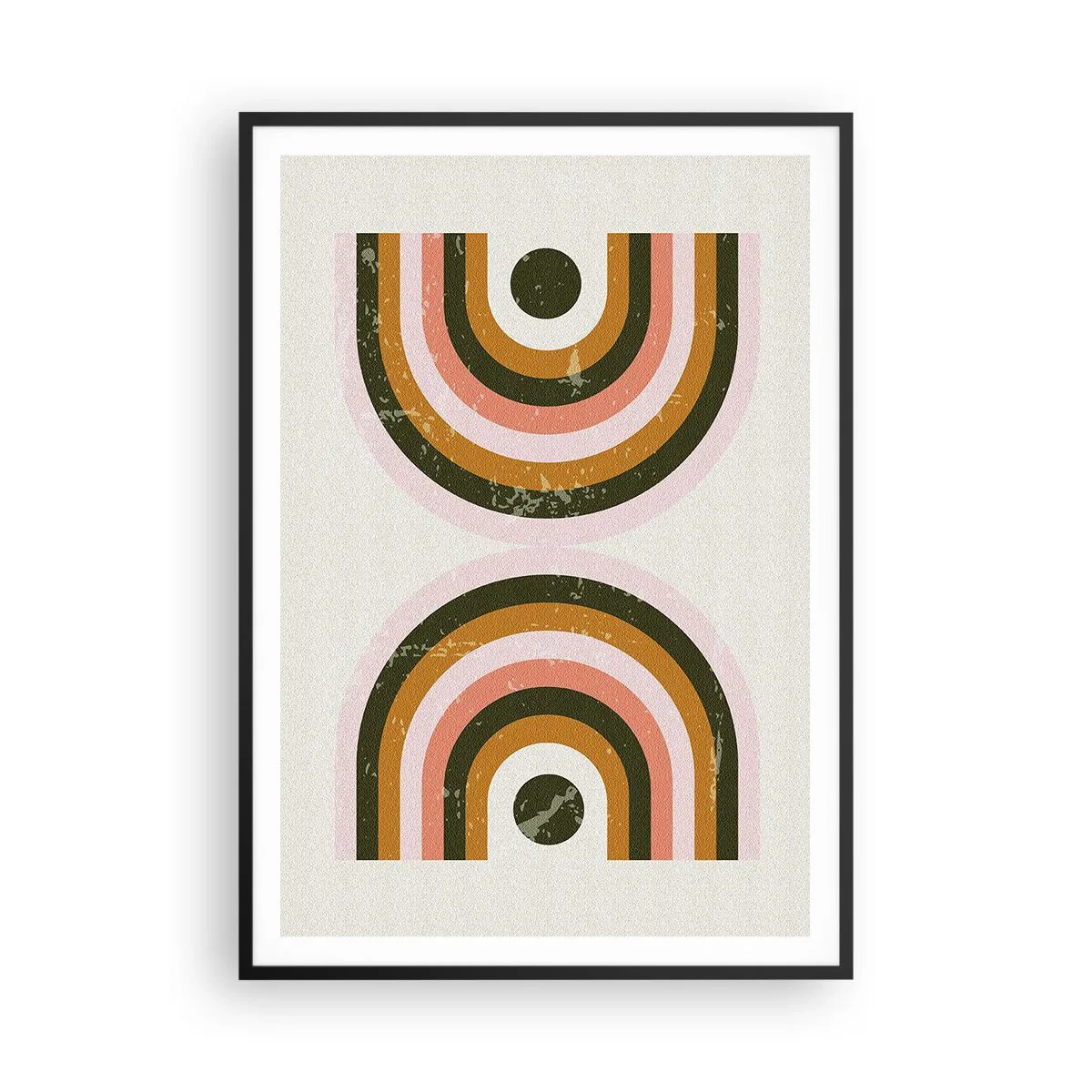 Poster în ramă neagră - Abstracție dublă - 70x100 cm