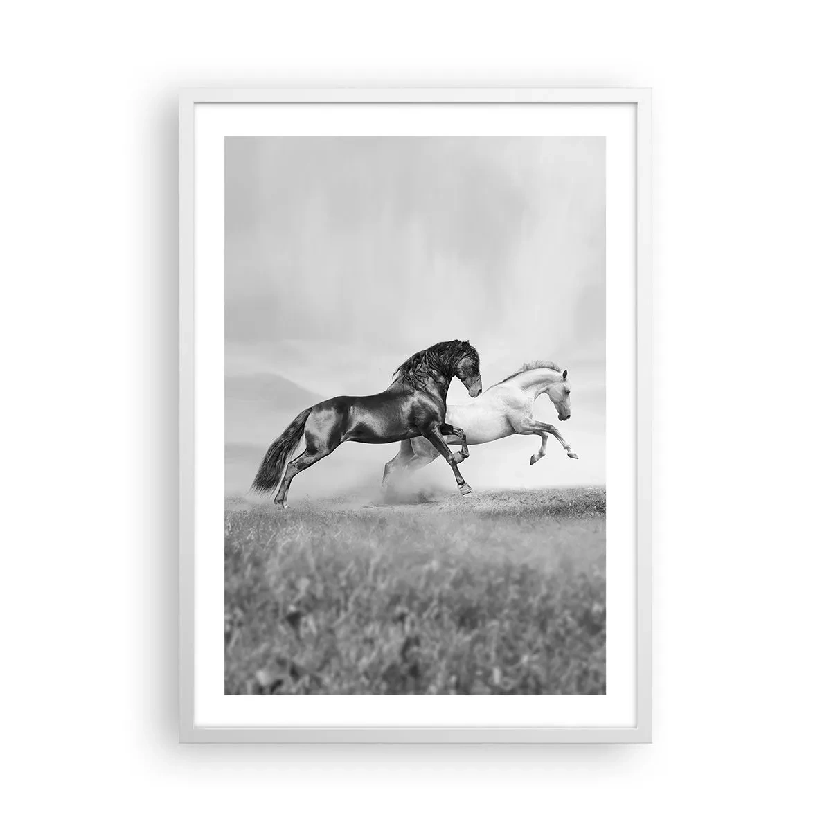 Poster în ramă albă - Îngeri și demoni - 50x70 cm