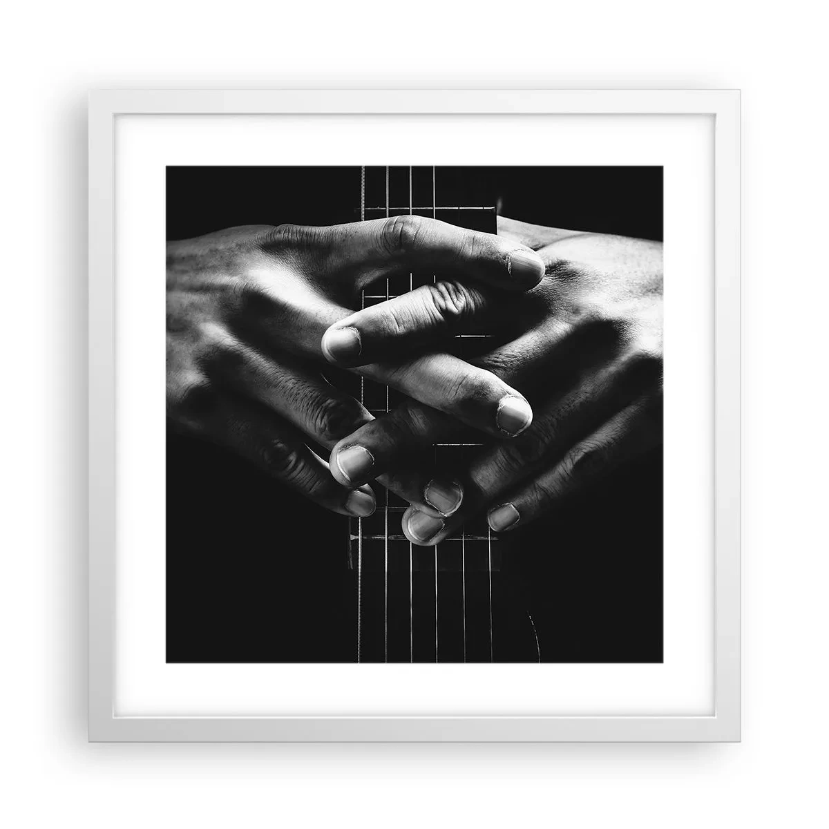 Poster în ramă albă - Rugăciunea artistului - 40x40 cm