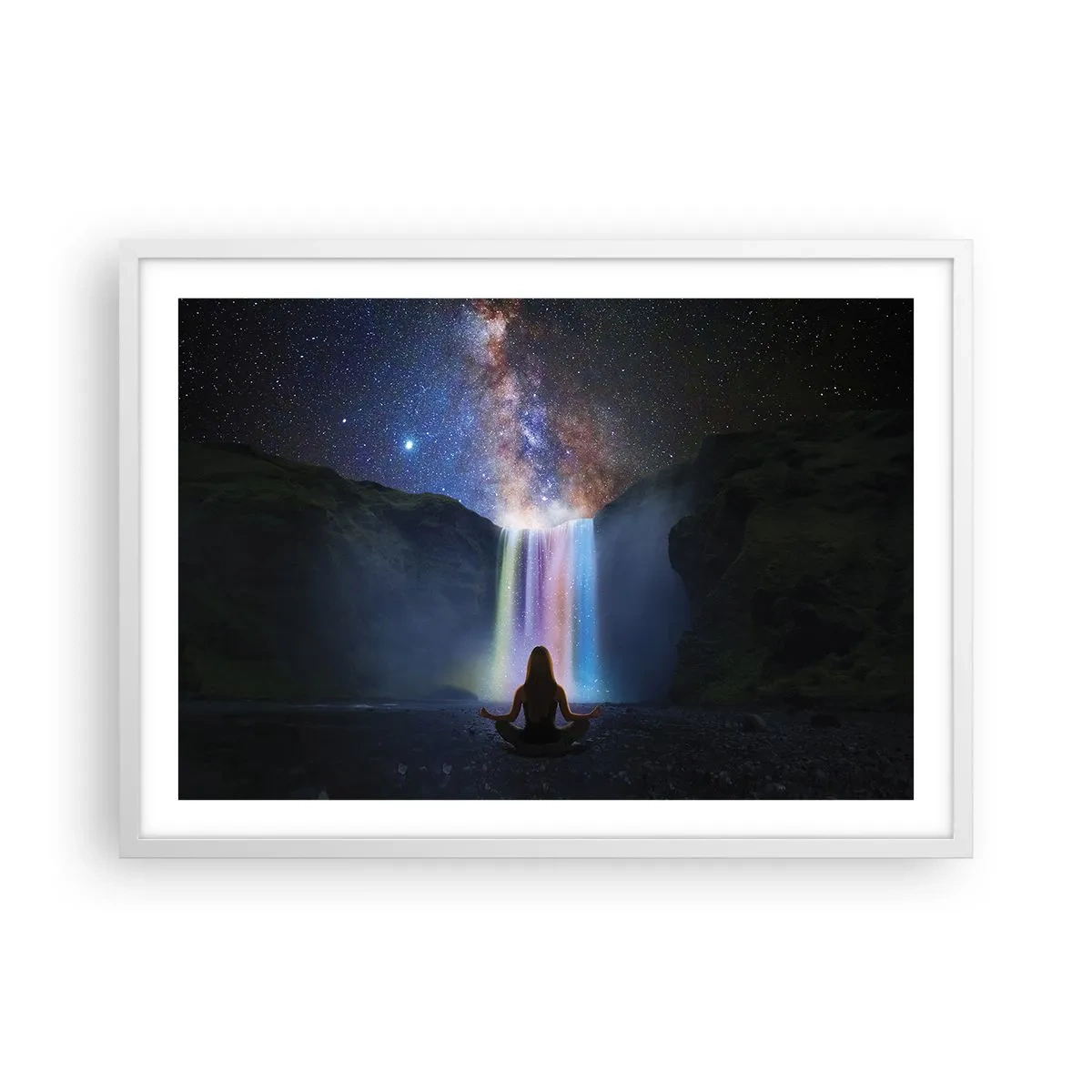 Poster în ramă albă - Armonie absolută - 70x50 cm