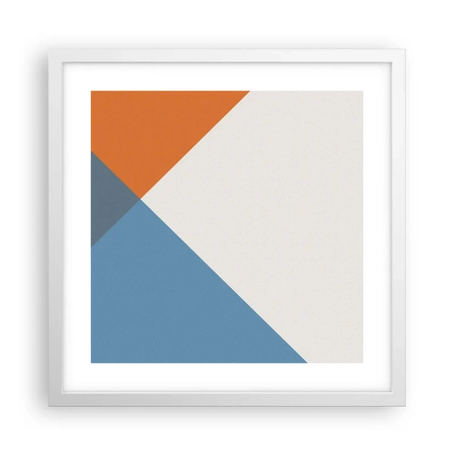 Poster în ramă albă - La un unghi drept - 40x40 cm