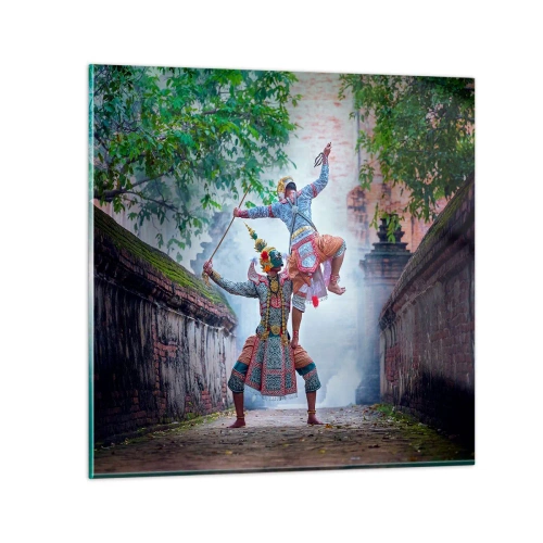 Tablou pe sticlă - Un dans de o frumusețe mortală - 60x60 cm