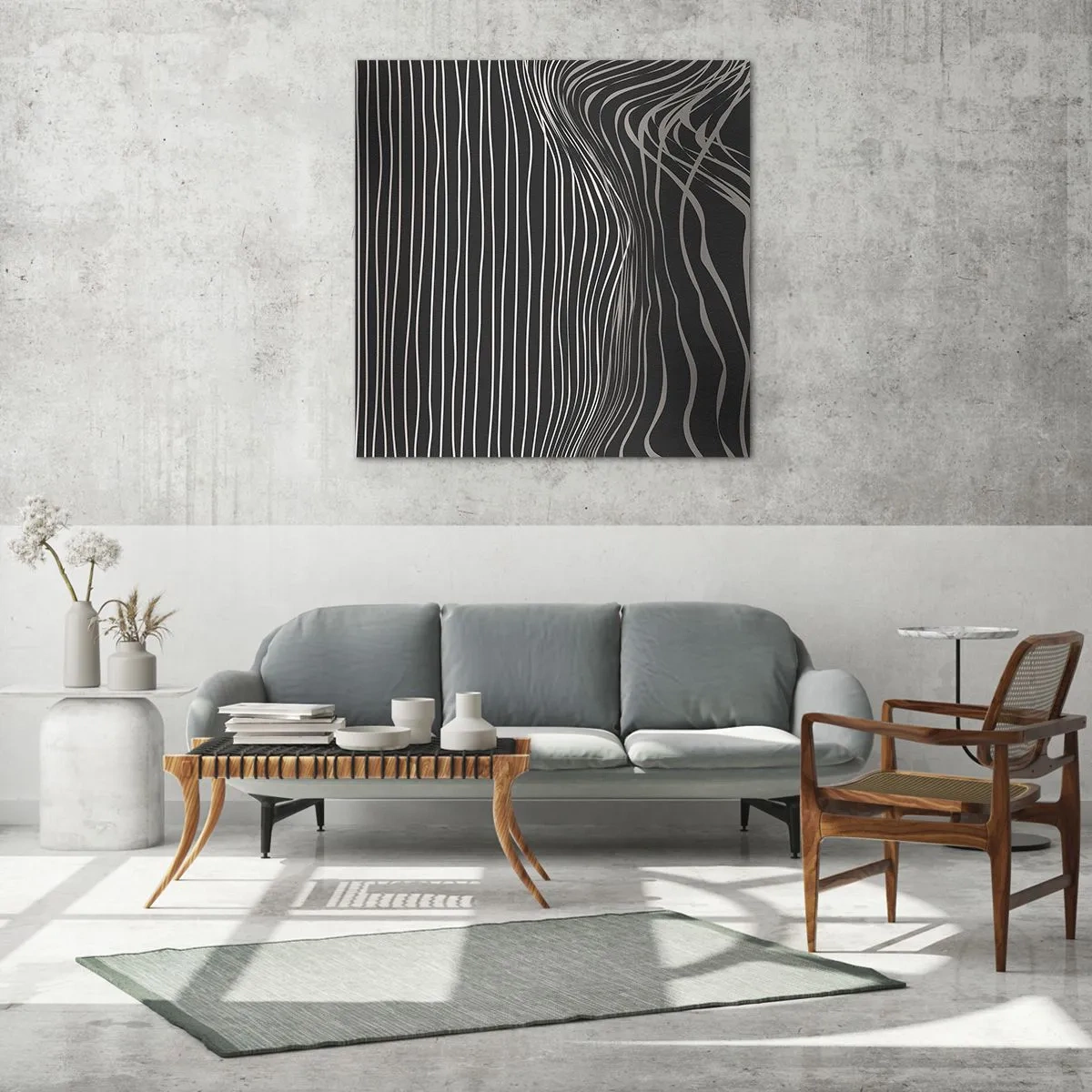 Tablou pe sticlă - Ritm și accent - 60x60 cm