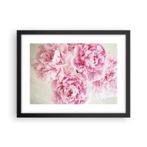 Poster în ramă neagră - În luxul roz - 40x30 cm