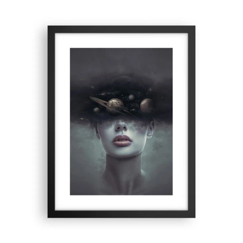 Poster în ramă neagră - Și planetele o iau razna... - 30x40 cm