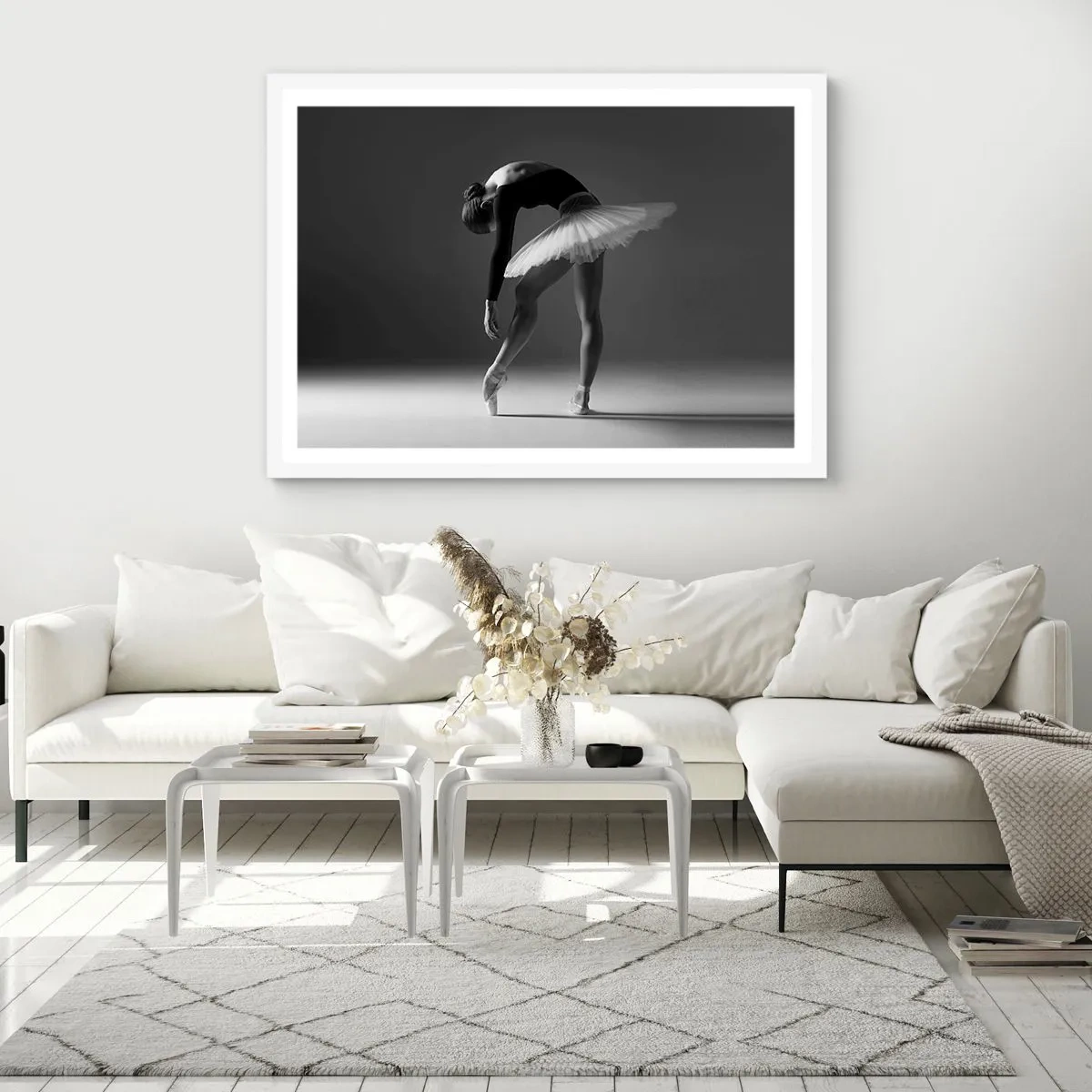 Poster în ramă albă - Bella balerina - 50x40 cm