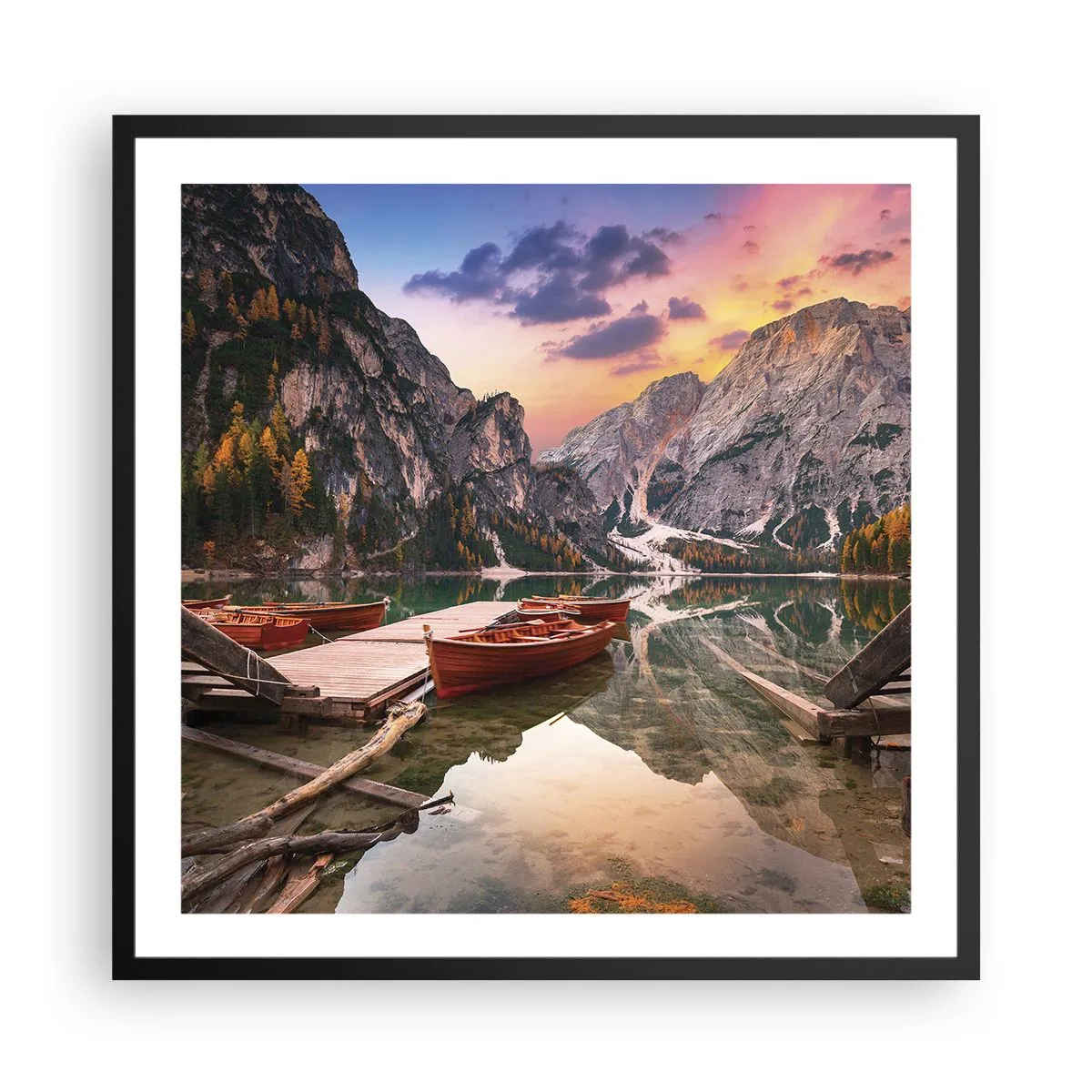 Poster în ramă neagră - Promisiunea zilei - 60x60 cm