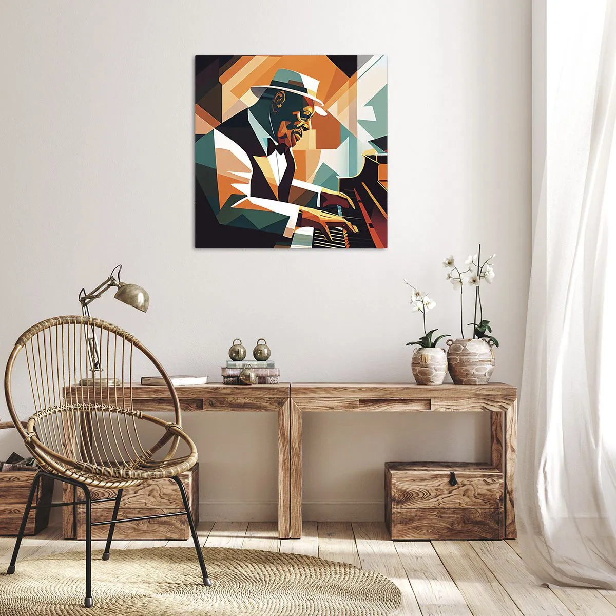 Tablou pe pânză - Numai jazz - 50x50 cm