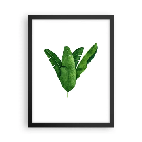 Poster în ramă neagră - Simetrie verde - 30x40 cm