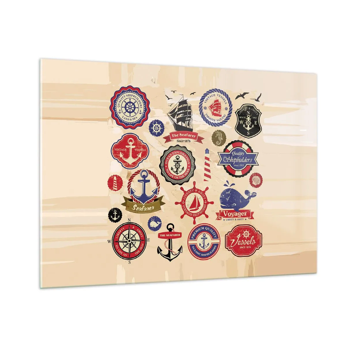 Tablou pe sticlă - Frăția navigării - 100x70 cm