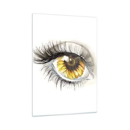 Tablou pe sticlă - O privire la fel de fierbinte ca vara - 50x70 cm