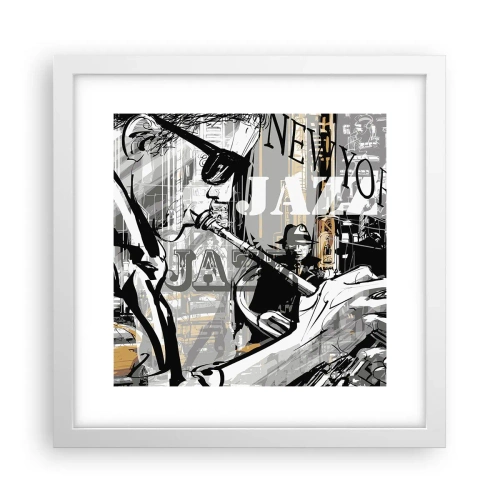 Poster în ramă albă - În ritmul New York-ului - 30x30 cm