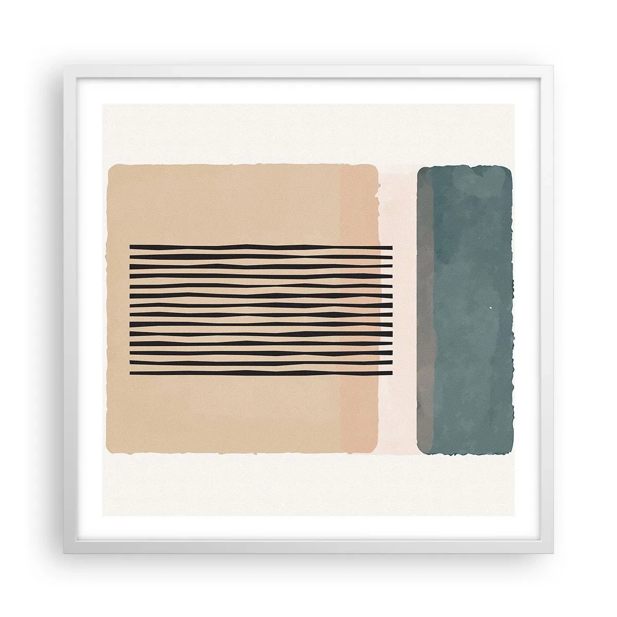 Poster în ramă albă - Totul este în regulă - 60x60 cm