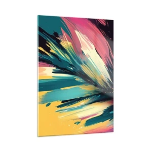 Tablou pe sticlă - Compoziția - o explozie de bucurie - 50x70 cm