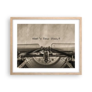 Poster în ramă de stejar deschis - Spune-mi - 50x40 cm