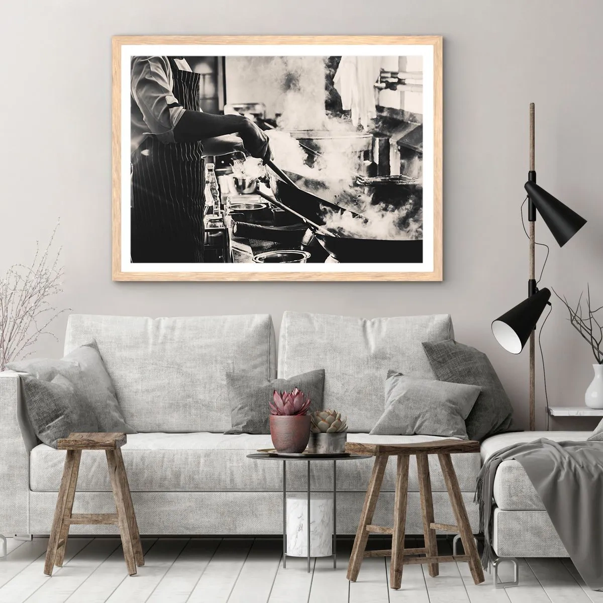 Poster în ramă de stejar deschis - Alchimia aromelor - 70x50 cm