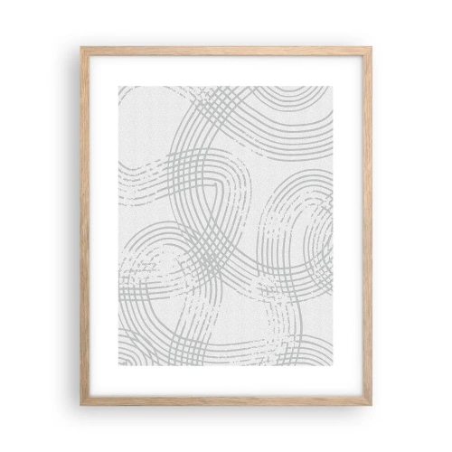 Poster în ramă de stejar deschis - Nu există o cale ușoară - 40x50 cm