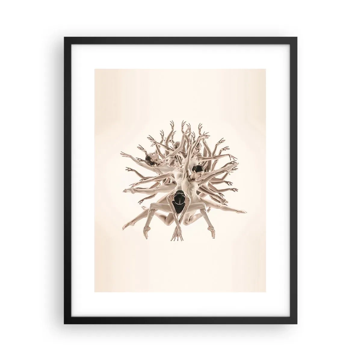 Poster în ramă neagră - Înflorirea în dans - 40x50 cm
