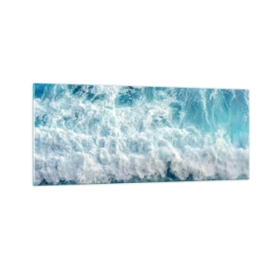 Tablou pe sticlă - Cu bucurie și în salturi - 100x40 cm